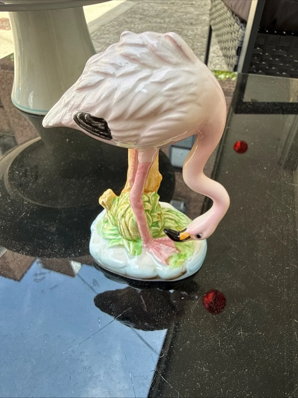 Pink Porcelain Flamingo Figurine - Home Accent